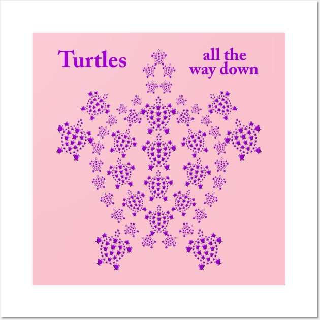 Turtles all the way down Wall Art by chrissturgessart